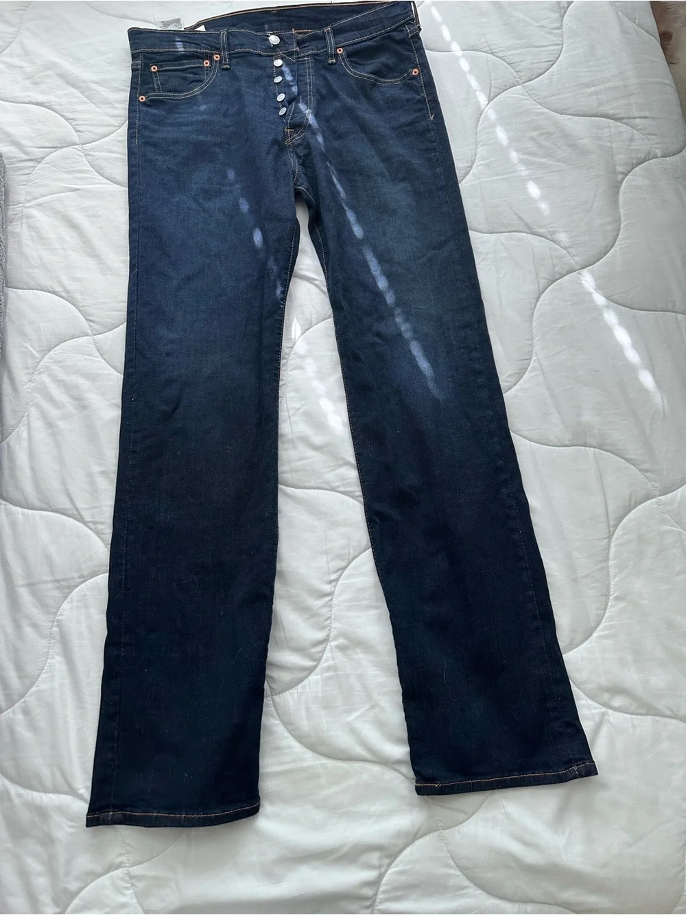 Levi's Straight-Leg Jeans Waist 35 Length 34 - Picture 3 of 8